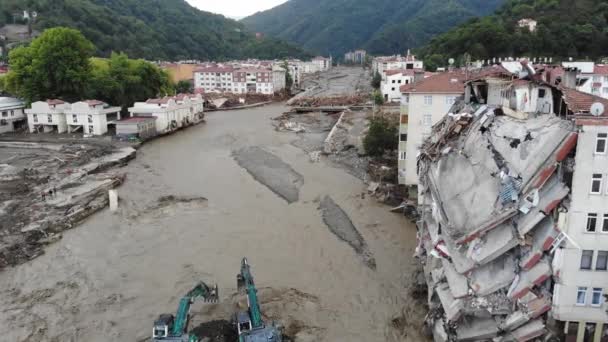 Sinop Ayancik Turkey August 2021 Floods Hit Turkeys Black Sea — Stock Video