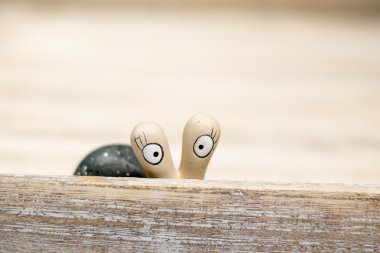 Snail looking to you clipart