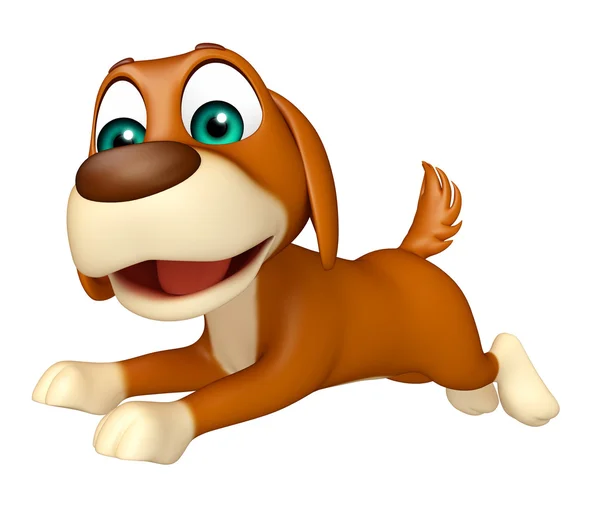 Fun Dog  funny cartoon character — Stock Photo, Image