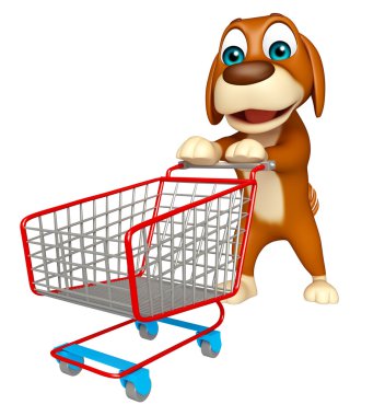 eğlenceli köpek çizgi film karakteri ile sepetiniz