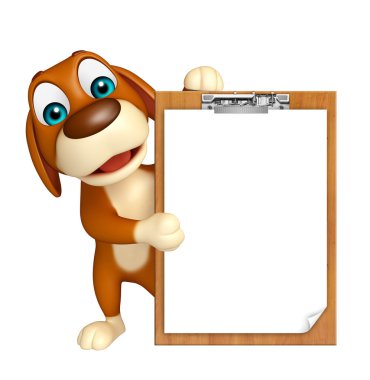 eğlenceli köpek çizgi film karakteri ile sınav yastık