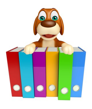 sevimli köpek çizgi film karakteri ile eğe