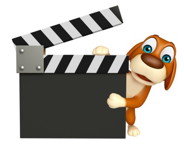 Köpek çizgi film karakteri clapper kurulu ile