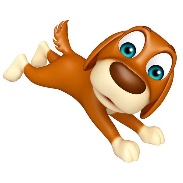 Весёлый персонаж мультфильма про собаку — стоковое фото