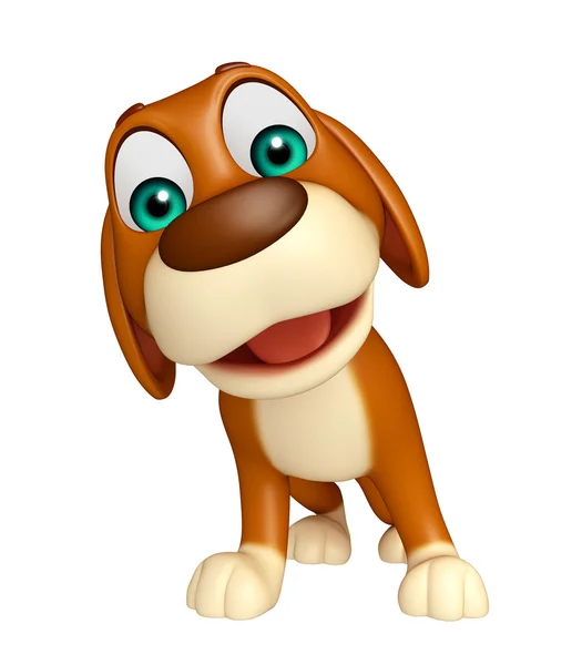 Fun Dog  funny cartoon character — Stock Photo, Image