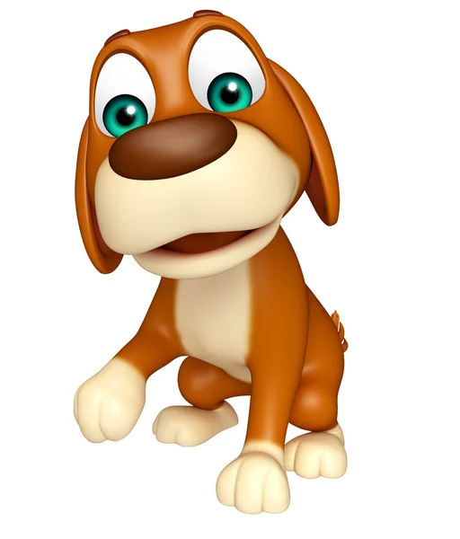 Fun Dog  funny cartoon character — Stock Photo, Image