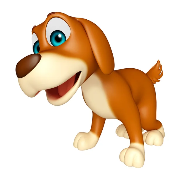 Divertido cão engraçado personagem dos desenhos animados — Fotografia de Stock