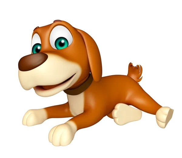 Leuke hond grappige cartoon karakter — Stockfoto