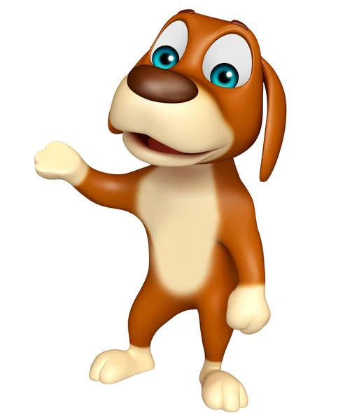 Divertido perro divertido personaje de dibujos animados —  Fotos de Stock