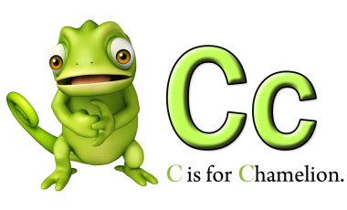 Alphabate Chamelion vahşi hayvanla