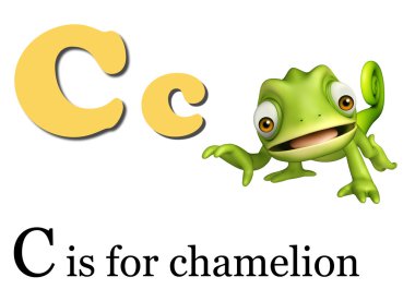 Alphabate Chamelion vahşi hayvanla