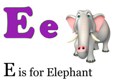 Fil alphabate vahşi hayvanla