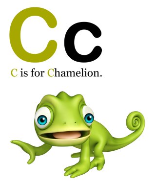 Alphabate Chamelion vahşi hayvanla