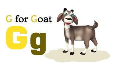 Keçi çiftlik hayvanı alphabate ile