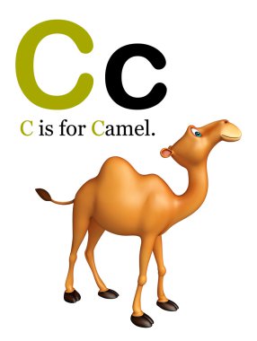 Deve domastic hayvan alphabates ile