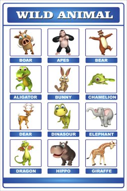 vahşi hayvan grafik