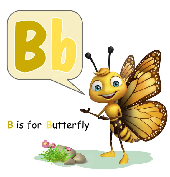 Mariposa con alfabeto —  Fotos de Stock
