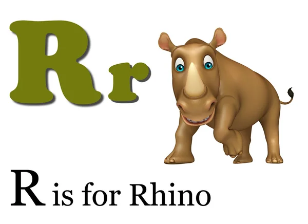 Rhino avec alphabet — Photo