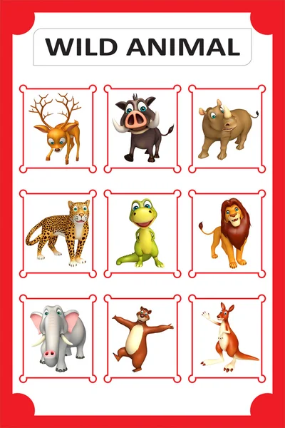 Wild animal chart — Stock Photo, Image