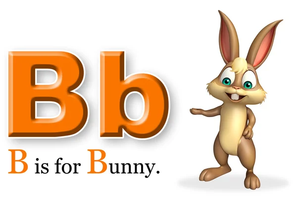 Bunny animal salvaje con alfabeto — Foto de Stock