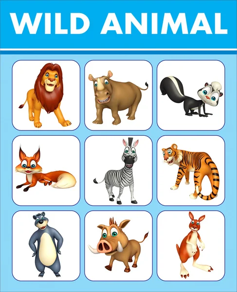 Wild animal chart — Stock Photo, Image