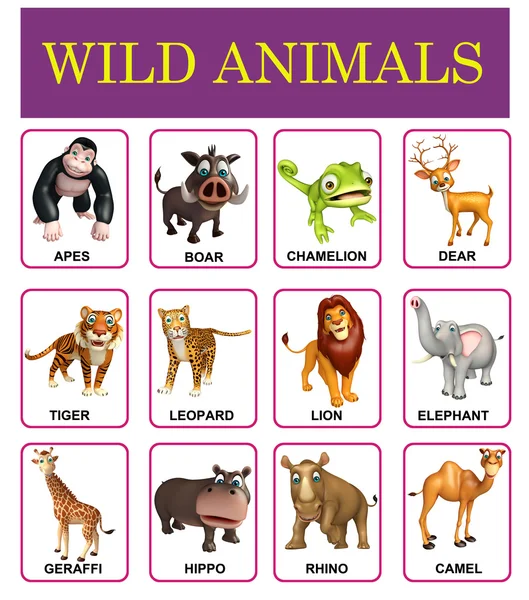 Gráfico de animais selvagens — Fotografia de Stock