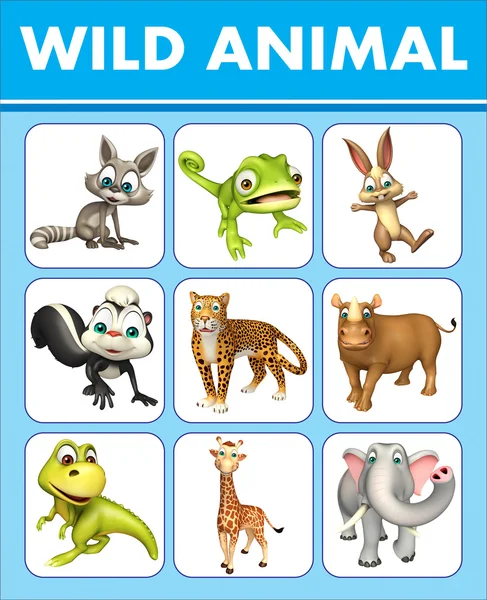 Wild animal chart — Stock Photo, Image