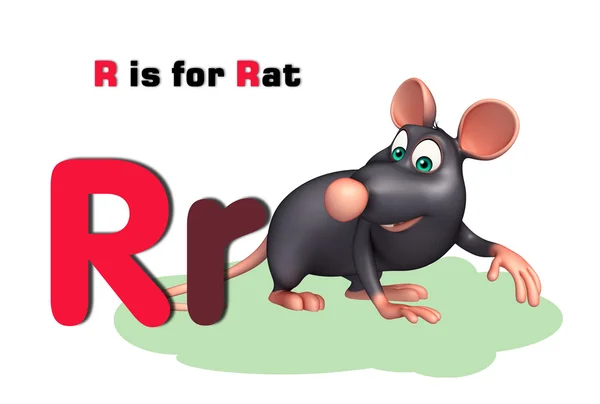 Animal de compagnie de rat avec alphabet — Photo