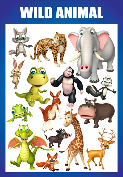 Wild animal chart — Stock Photo, Image