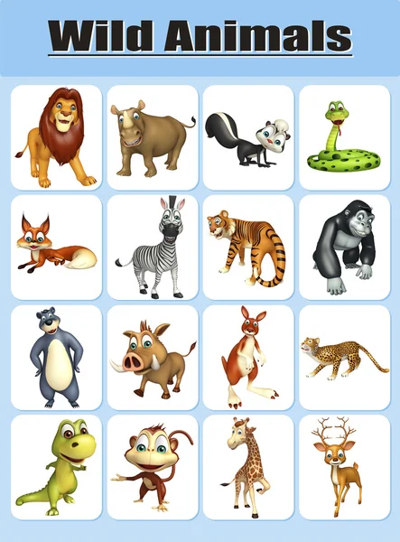 Wild animal chart — Stock Photo, Image