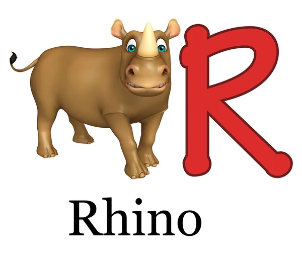 Rhino avec alphabet — Photo