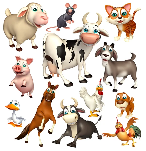 Farm animal collection — Stock Photo, Image