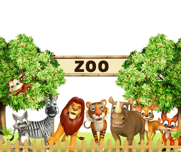Groep van wilde dieren — Stockfoto