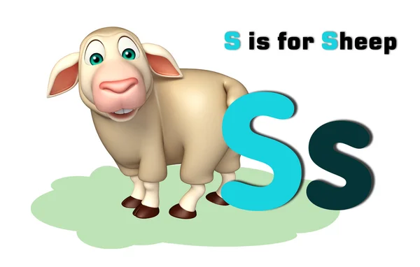 アルファベットで羊農場の動物 — ストック写真