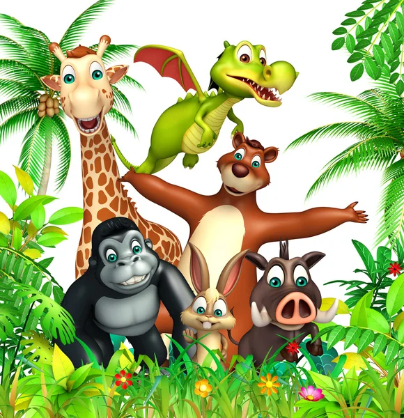 Grupo de animais selvagens — Fotografia de Stock