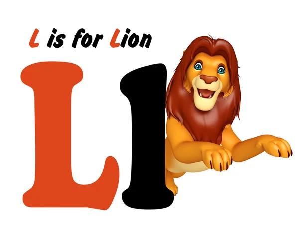 Leão com alfabeto — Fotografia de Stock