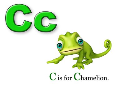 Alphabate Chamelion vahşi hayvanla