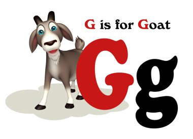 Keçi çiftlik hayvanı alphabate ile