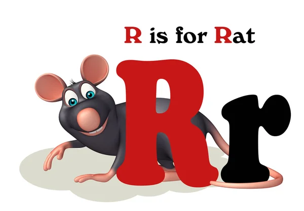 Animal de compagnie de rat avec alphabet — Photo