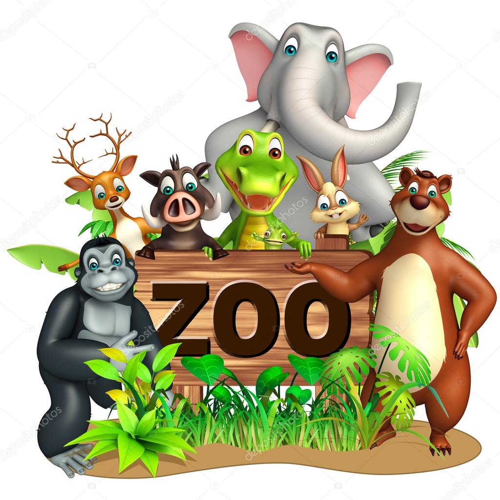 Wild animal with zoo sign — Stock Photo © visible3dscience #102443248