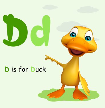 Ördek çiftlik hayvanı alphabate ile