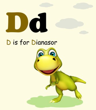 Dinazorla vahşi hayvanla alphabate