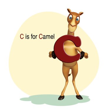 Deve domastic hayvan alphabates ile