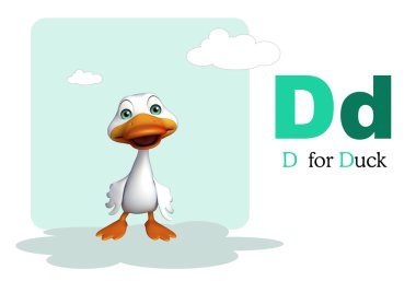 Ördek çiftlik hayvanı alphabate ile