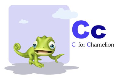 Alphabate Chamelion vahşi hayvanla