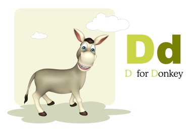 Eşek çiftlik hayvanı alphabte ile