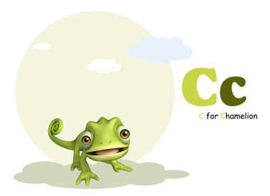 Alphabate Chamelion vahşi hayvanla