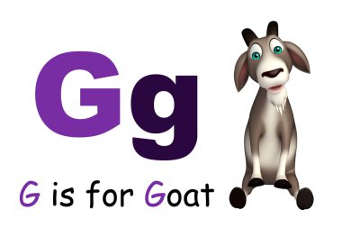 Keçi çiftlik hayvanı alphabate ile