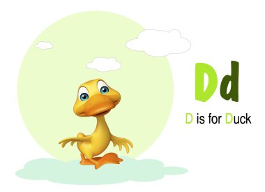 Ördek çiftlik hayvanı alphabate ile