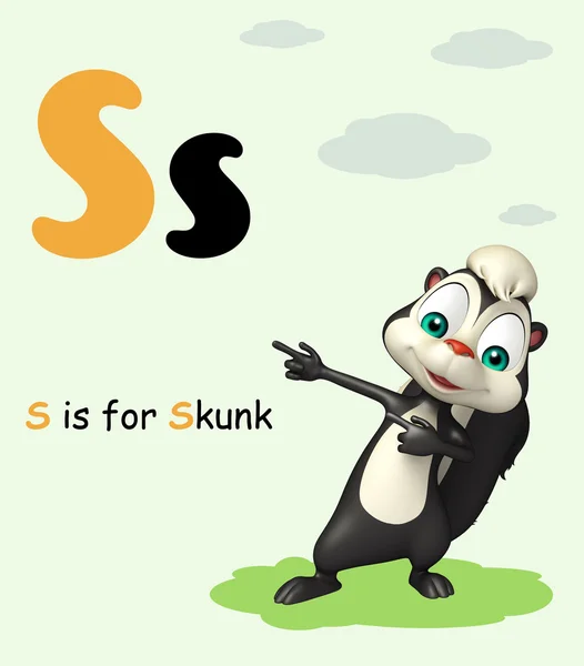 Skunk avec alphabet — Photo